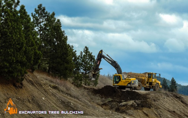 excavator tree mulcher